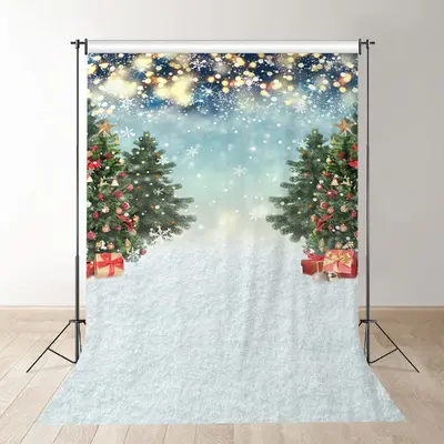 Aperturee Light Spot Christmas Tree Holiday Backdrop For Photo