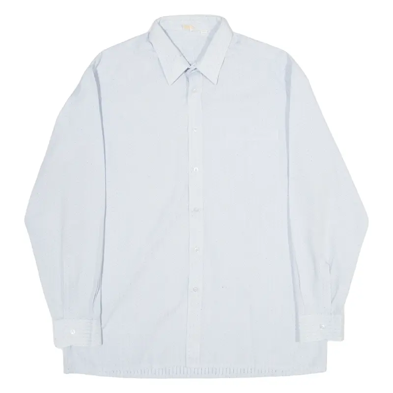 TOP MEN Mens Shirt Blue Striped Long Sleeve L