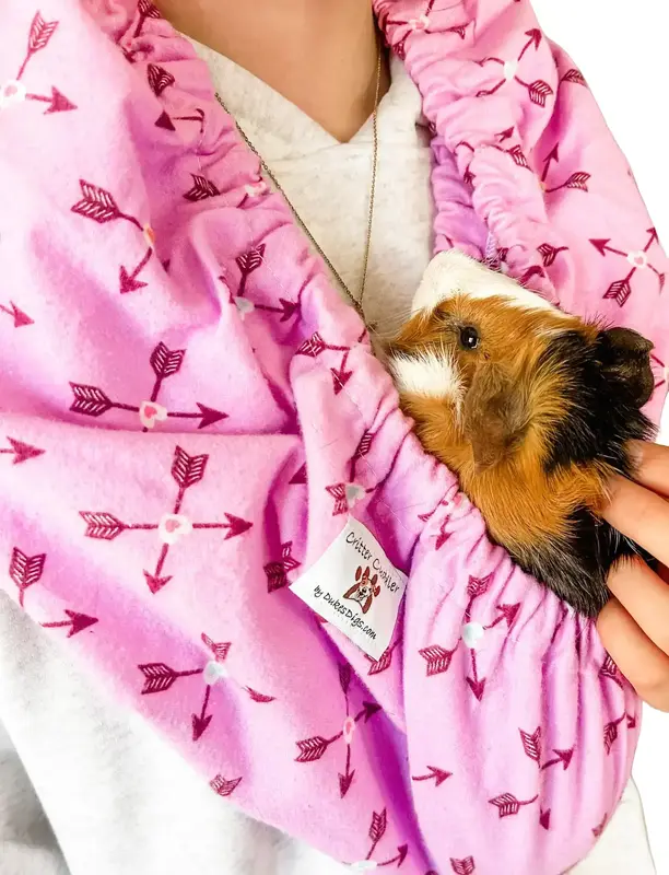 Critter Cuddler (TM) LITE - Lightweight Animal Carrier and Bonding Sling Interactive Play Handsfree Carrier Pouch for Small D...