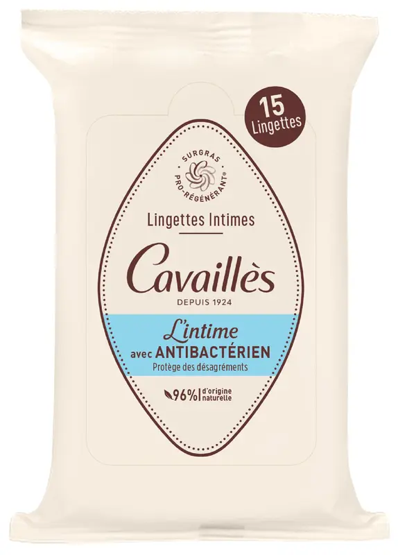 Set Roge Cavailles Salviette Intime Antibatteriche 15 pz