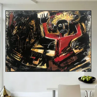 Abstract Street Graffiti Paintings On Canvas Urban Art Neo-Expressionism Painting Dark Abstract Graffiti Style Wall Decor | S...