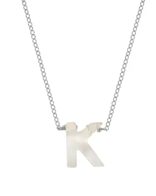 Dawn Initial Necklace | Metal Color: Silver | Style: K