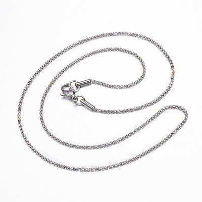 Non-Tarnish 304 Stainless Steel Box Chain Necklace for Men Women