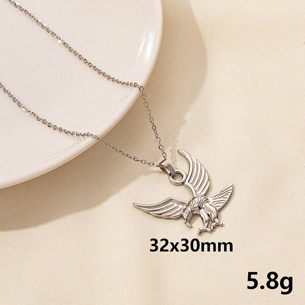 Animal Stainless Steel Eagle Pendant Necklace for Women