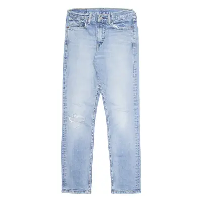LEVI'S 511 Jeans Distressed Mens Blue Slim Straight Stone Wash W28 L32