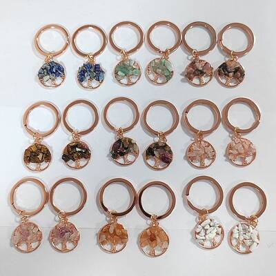 Natural Gemstone Keychain