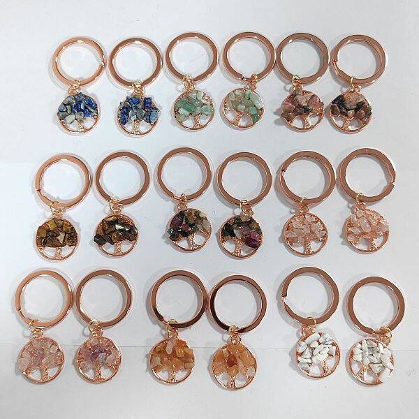 Natural Gemstone Keychain