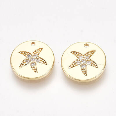 Brass Cubic Zirconia Charms