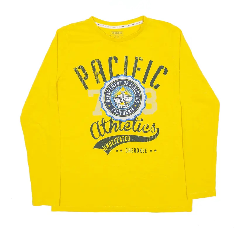 CHEROKEE Pacific Athletes T-Shirt Yellow Long Sleeve Boys 14-15 Years