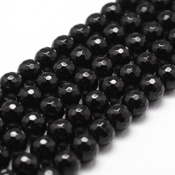 Natural Black Onyx Beads Strands