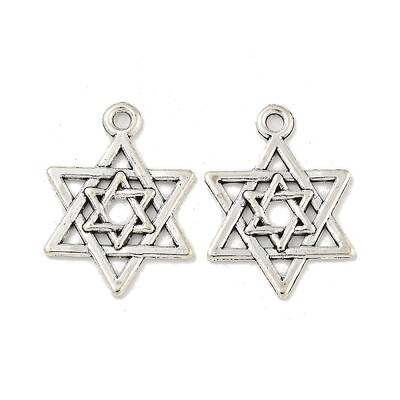 Tibetan Style Alloy Magen David Star Pendants