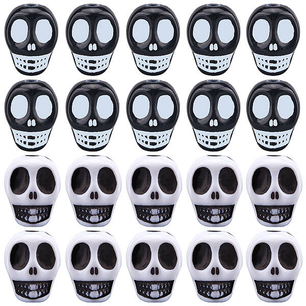 200Pcs 2 Styles Halloween Resin Beads