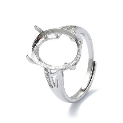 Adjustable 925 Sterling Silver Ring Components