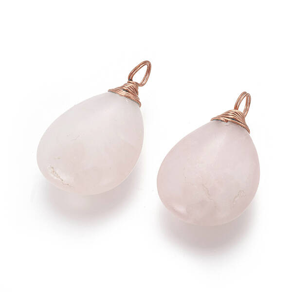 Natural Rose Quartz Pendants