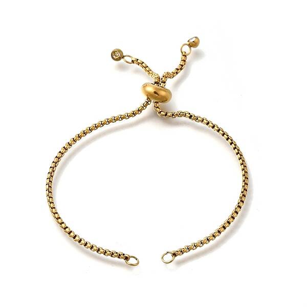 Adjustable 304 Stainless Steel Slider Bracelet/Bolo Bracelets Making