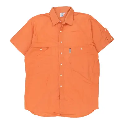 Adidas Short Sleeve Shirt - XL Orange Cotton
