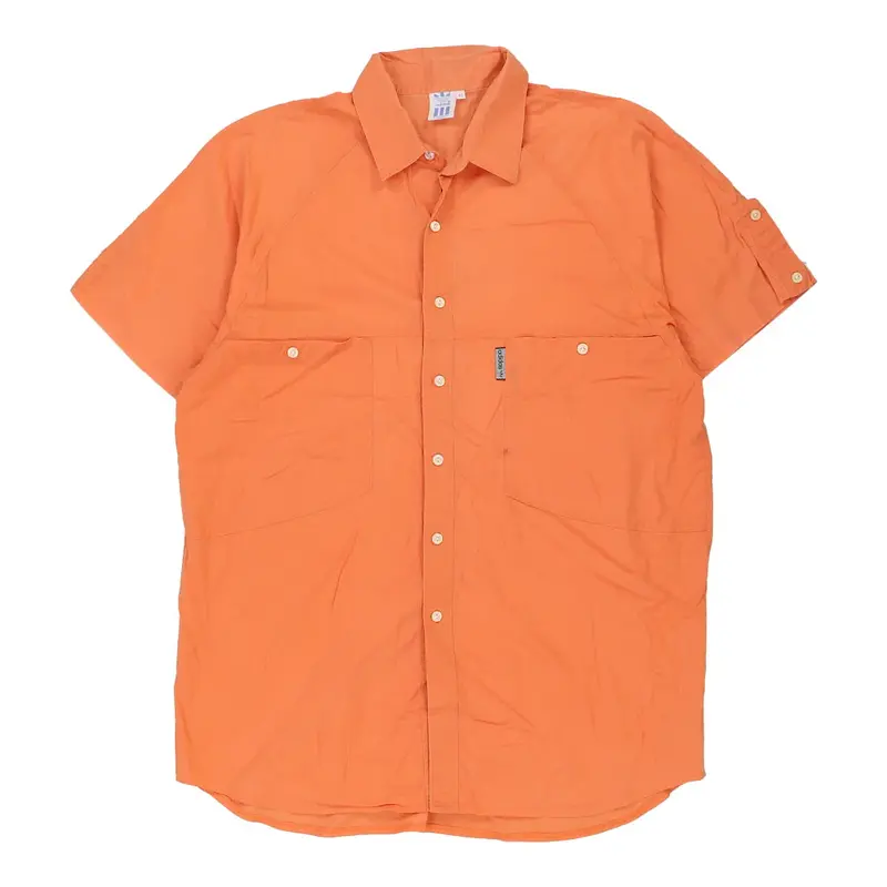 Adidas Short Sleeve Shirt - XL Orange Cotton