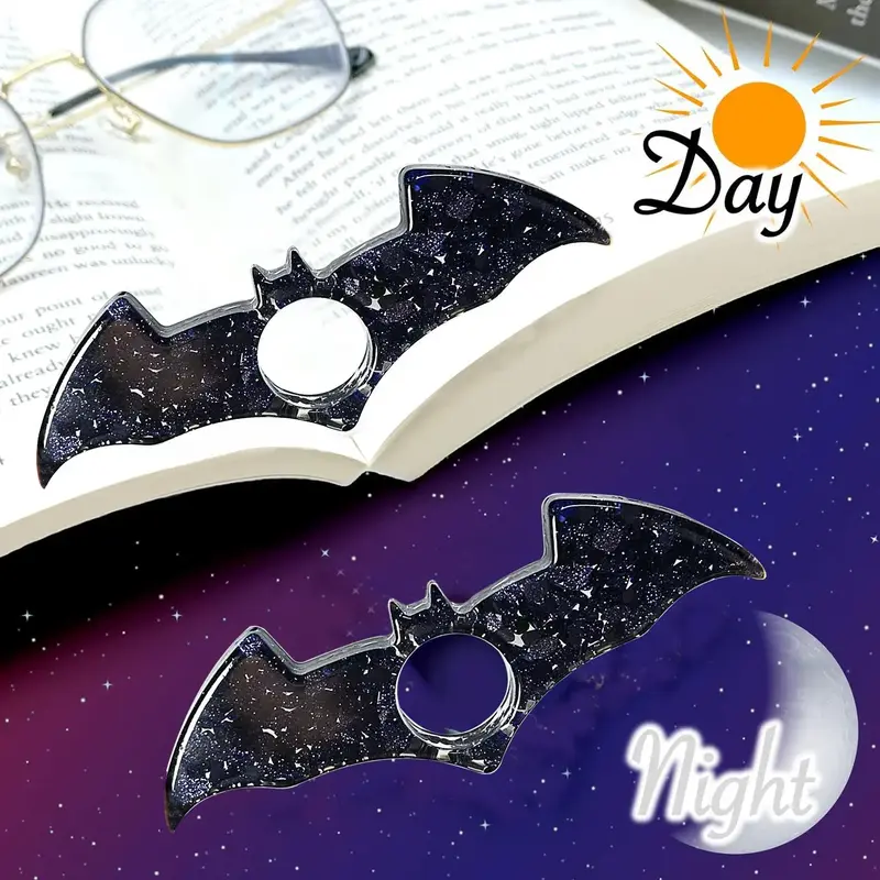 Bat Design Book Page Holder, 1 Count Acrylic Thumb Bookmark Holder, Book Reading Accessories for Book Lovers & Teacher & Stud...