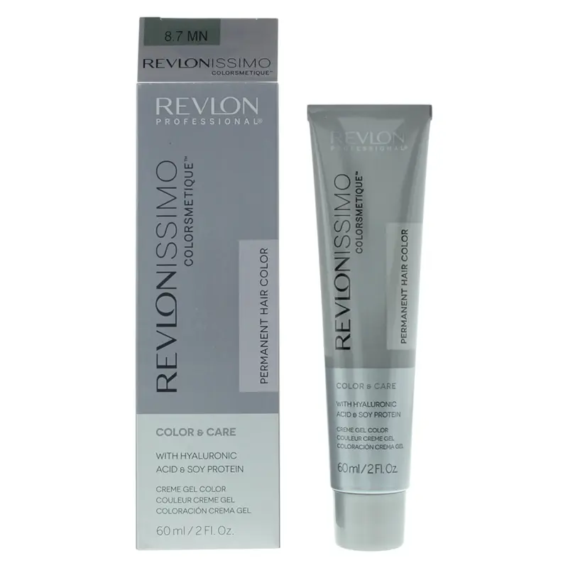 Revlon Revlonissimo Colorsmetique Acido Ialuronico Tintura Permanente per Capelli 8.7MN Biondo Chiaro Massimo 60 ml