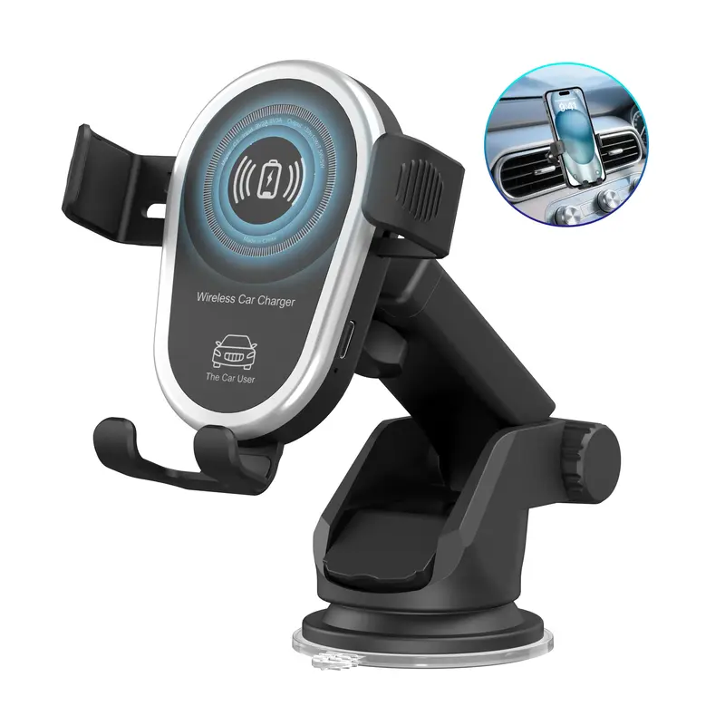 Wireless Car Charger,15W Fast Car Charger Phone Mount Holder fit for iPhone 16 15 14 13 12 Mini Pro Max 11 XR XS, Samsung Gal...