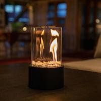 Table Fireplace with Protective Glass, 1 Count Warming Table Fireplace Heater for Indoor and Outdoor Use, Table Decoration a...