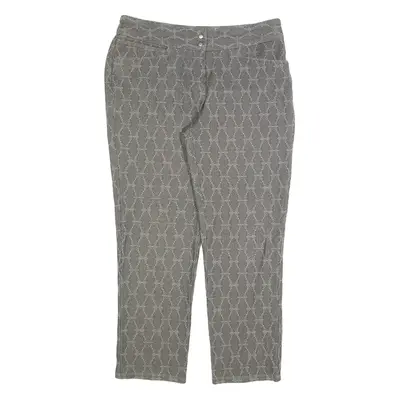 ADIDAS Womens Trousers Grey Regular Tapered W28 L24