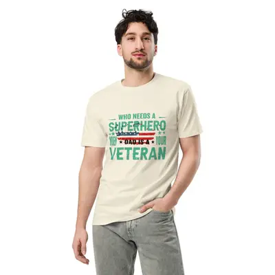 Dad, the Real Superhero - Inspirational T-shirt for Father's Day