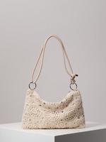 Boho Floral Hollow-Out Woven Bag for Women – Elegant Clutch & Shoulder Tote, Ideal for Weddings, Parties, Beach Holidays, T...