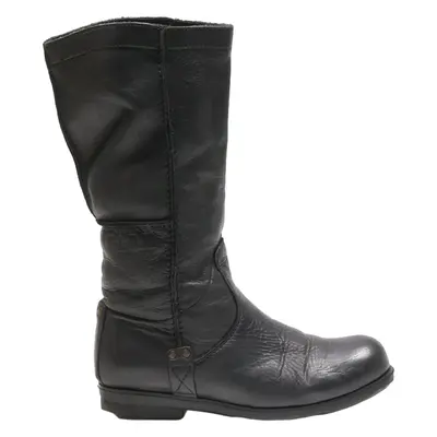 PALLADIUM High Boots Black Leather Womens UK 6