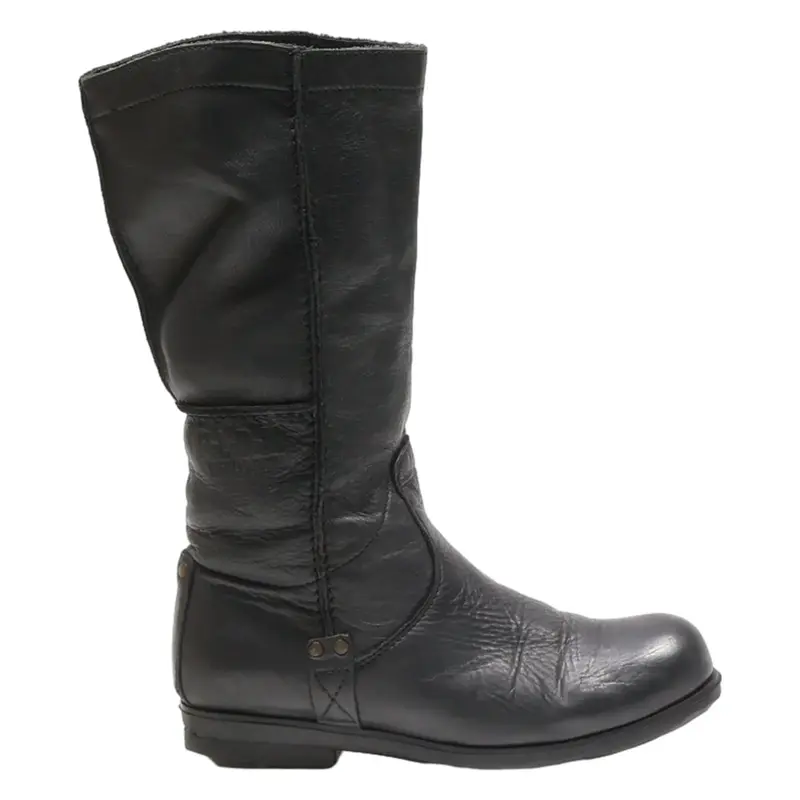 PALLADIUM High Boots Black Leather Womens UK 6