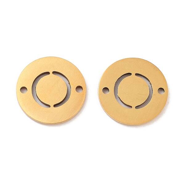 PVD Vacuum Plating 201 Stainless Steel Hollow Flat Round Links