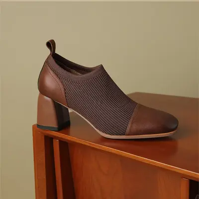 CHIKO Melissa Square Toe Block Heels Ankle Boots