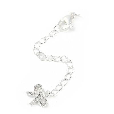 Brass Micro Pave Cubic Zirconia Ends with Chains