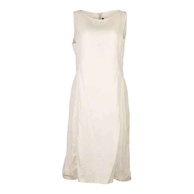 Armani Jeans Midi Dress - Large White Linen