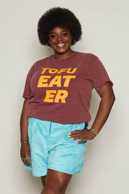 Tofu Eater T-Shirt (Burgundy) | size: 2XL