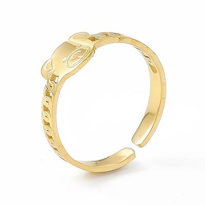 Ion Plating(IP) 304 Stainless Steel Open Cuff Ring for Women