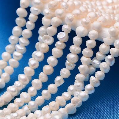 Potato Natural Cultured Freshwater Pearl Beads Strands