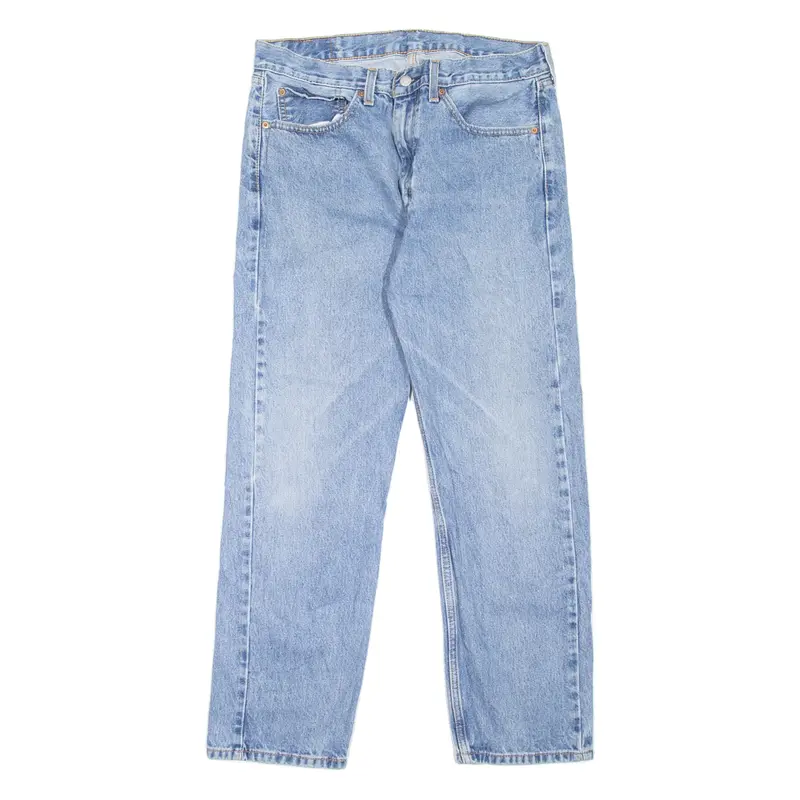 LEVI'S 505 Jeans Mens Blue Regular Straight Stone Wash W35 L30