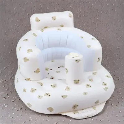 Baby Inflatable Seat for Babies 3 Months & Up, Floor Seats with Built-In Air Pump, Blow-Up Baby Chair for Infants, Portable S...