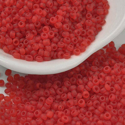 12/0 Frosted Round Glass Seed Beads