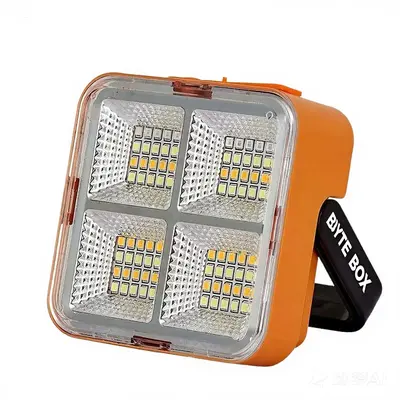 Solar Rechargeable Multifunctional Searchlight, Outdoor Portable LED Light Handle, Portable Emergency Light, Suitable for Cam...