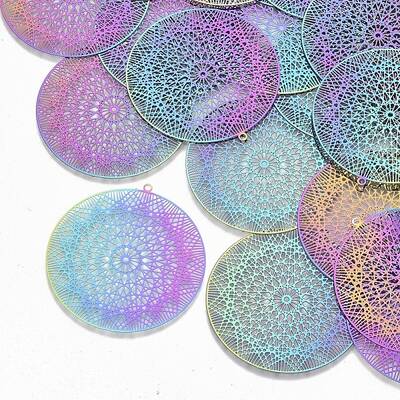 Ion Plating(IP) 201 Stainless Steel Filigree Pendants