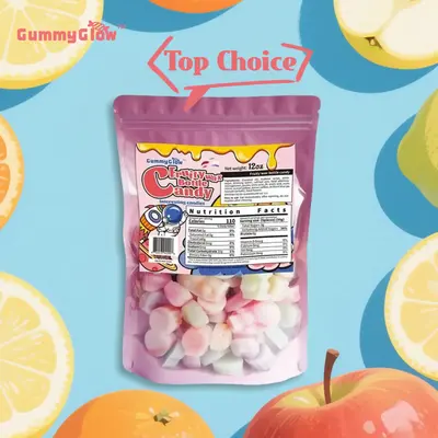GummyGlow 12 oz Chewy Wax Candy, Larger Size, More Candy, 5 Delicious Fruit Flavors