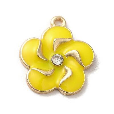 Flower Alloy Enamel Pendants