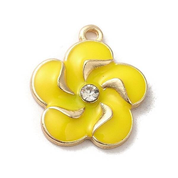 Flower Alloy Enamel Pendants