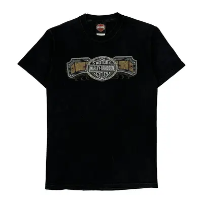 Mile High Colorado Harley Davidson Graphic T-Shirt - Small Black Cotton