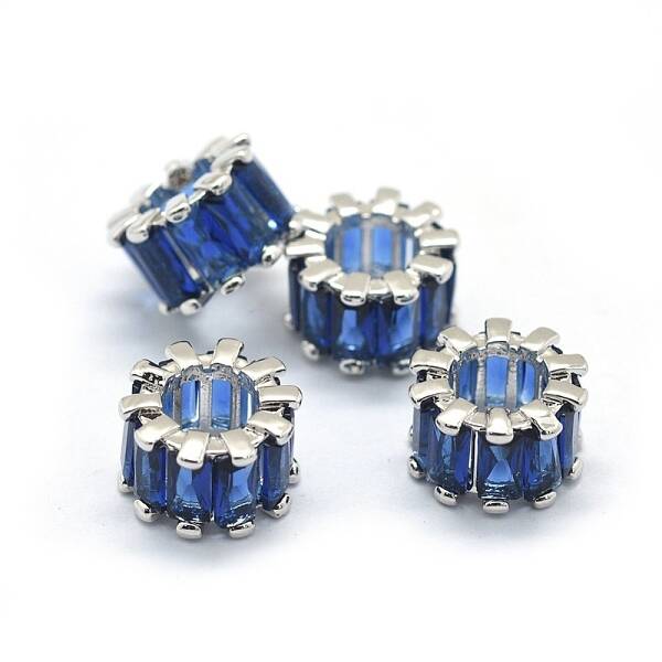 Cubic Zirconia European Beads
