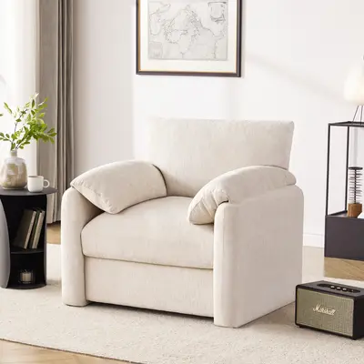 Chenille Oversized Armchair, 38.6\