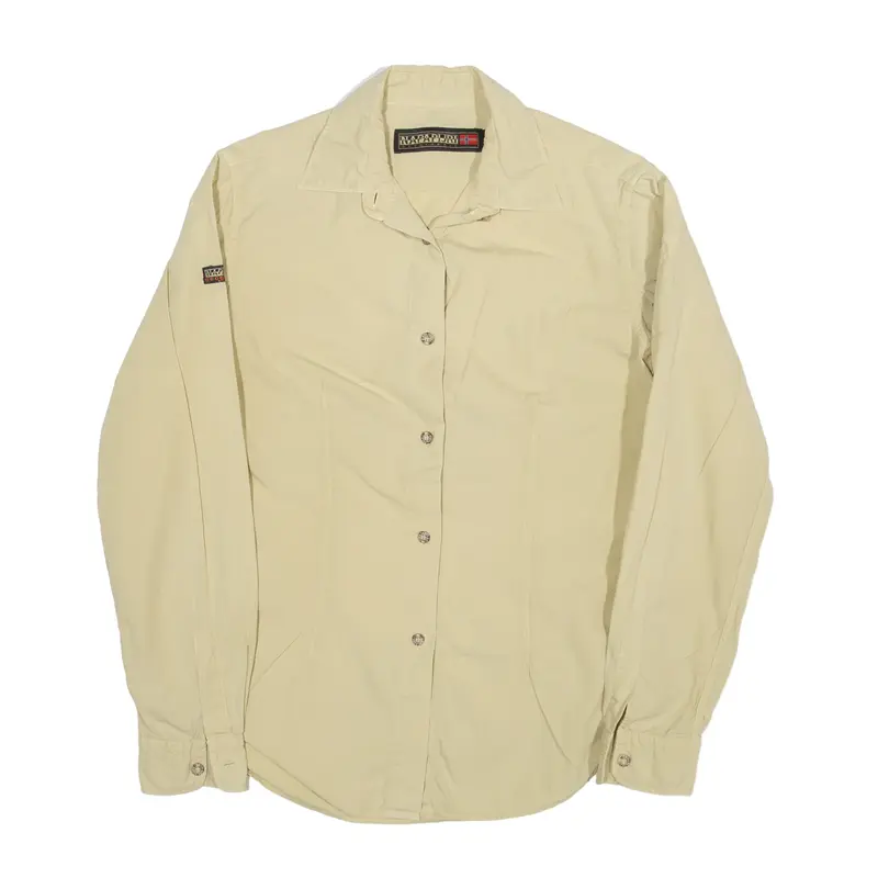 NAPAPIJRI Plain Shirt Beige Long Sleeve Womens S