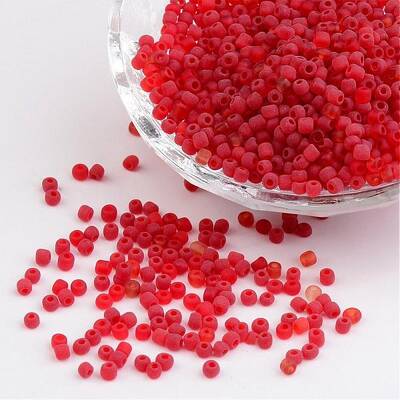 8/0 Frosted Round Glass Seed Beads